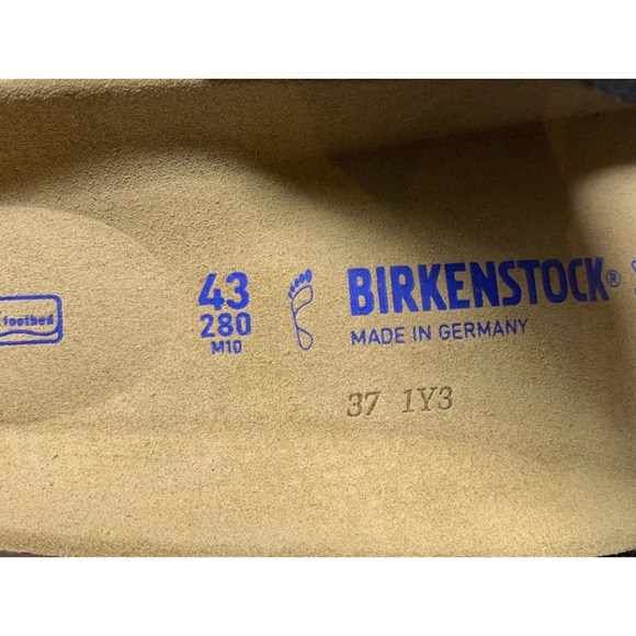 NEW Birkenstock Arizona Black Leather Soft Footbed Sandals Sz EU 43 US 10 NWB - Picture 10 of 14